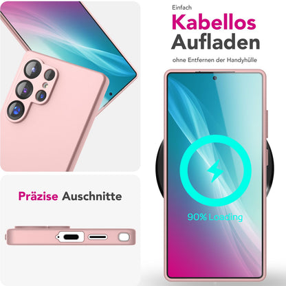 NALIA Silikonhülle für Samsung Galaxy S25 Ultra – Kameraschutz & Innenfutter – PHOENIX (Soft-Touch Case) – Marke aus Berlin