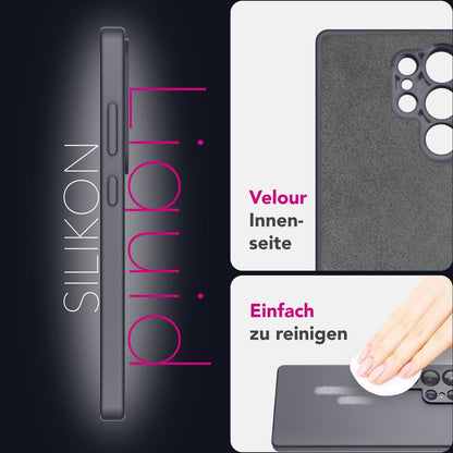 NALIA Silikonhülle für Samsung Galaxy S25 Ultra – Kameraschutz & Innenfutter – PHOENIX (Soft-Touch Case) – Marke aus Berlin