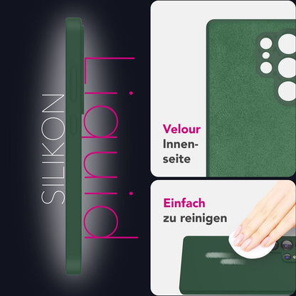 NALIA Silikonhülle für Samsung Galaxy S25 Ultra – Kameraschutz & Innenfutter – PHOENIX (Soft-Touch Case) – Marke aus Berlin