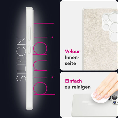 NALIA Silikonhülle für Samsung Galaxy S25 Ultra – Kameraschutz & Innenfutter – PHOENIX (Soft-Touch Case) – Marke aus Berlin