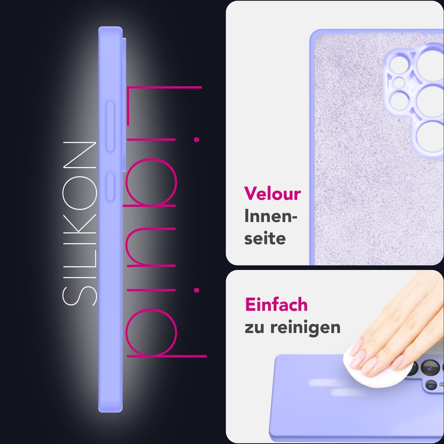 NALIA Silikonhülle für Samsung Galaxy S25 Ultra – Kameraschutz & Innenfutter – PHOENIX (Soft-Touch Case) – Marke aus Berlin