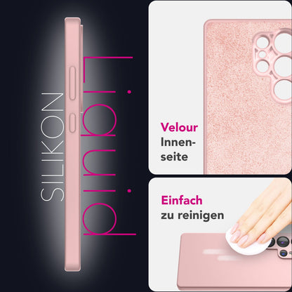 NALIA Silikonhülle für Samsung Galaxy S25 Ultra – Kameraschutz & Innenfutter – PHOENIX (Soft-Touch Case) – Marke aus Berlin
