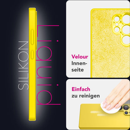 NALIA Silikonhülle für Samsung Galaxy S25 Ultra – Kameraschutz & Innenfutter – PHOENIX (Soft-Touch Case) – Marke aus Berlin