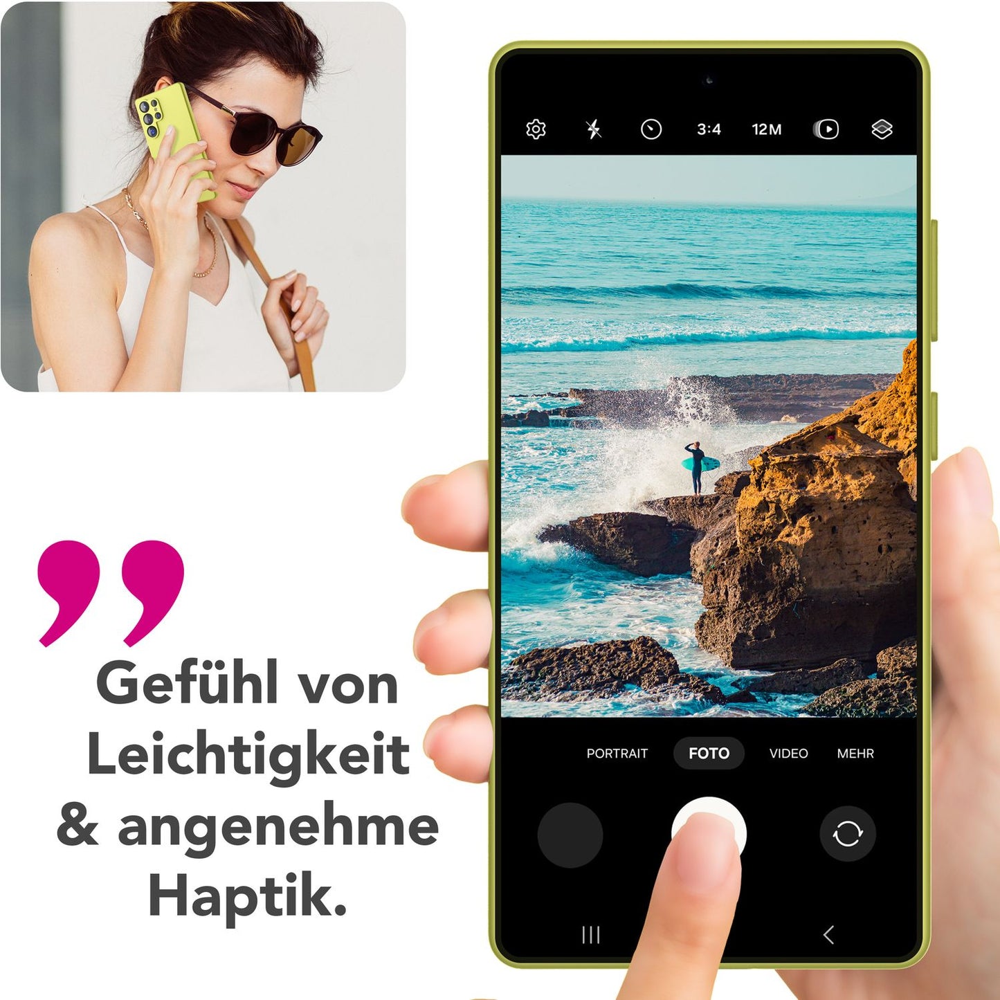 NALIA Silikonhülle für Samsung Galaxy S25 Ultra – Kameraschutz & Innenfutter – PHOENIX (Soft-Touch Case) – Marke aus Berlin