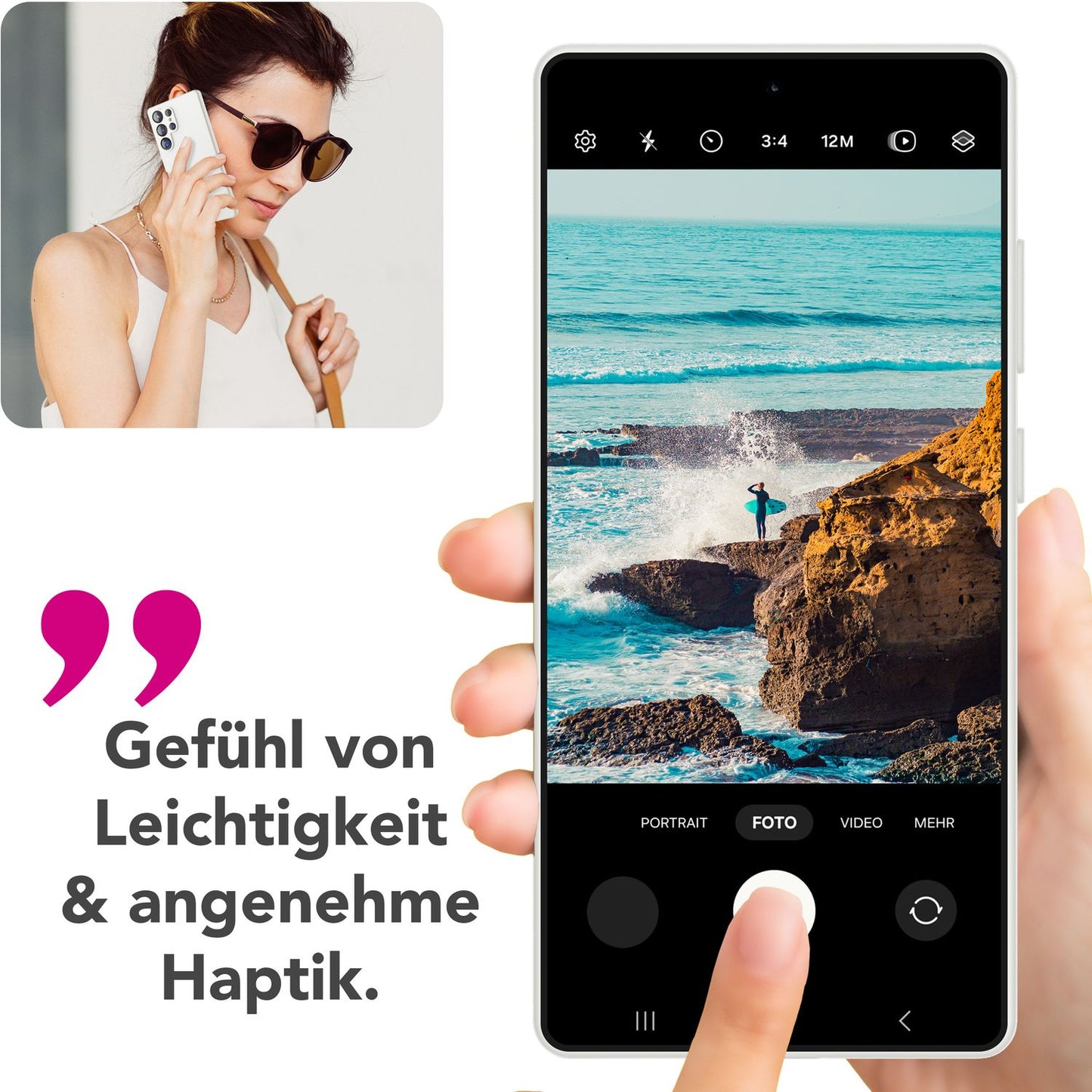 NALIA Silikonhülle für Samsung Galaxy S25 Ultra – Kameraschutz & Innenfutter – PHOENIX (Soft-Touch Case) – Marke aus Berlin