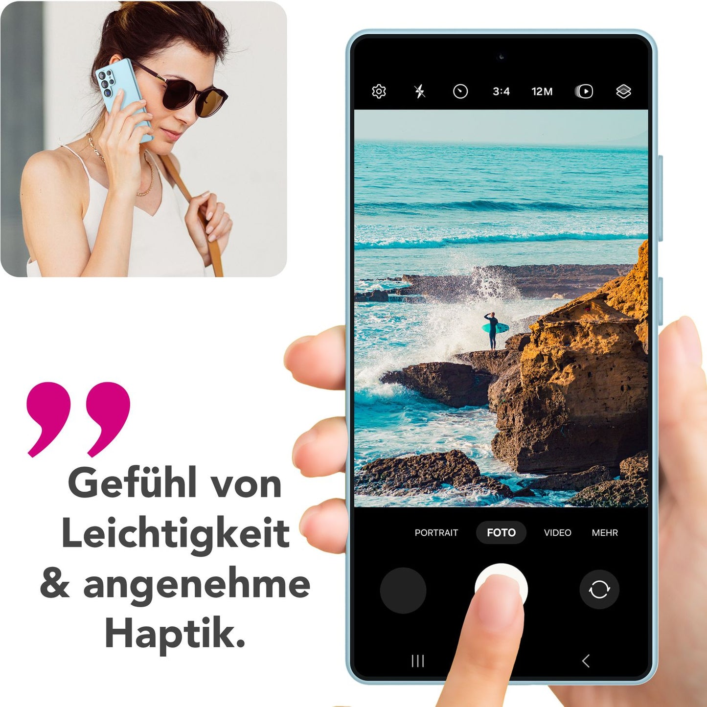 NALIA Silikonhülle für Samsung Galaxy S25 Ultra – Kameraschutz & Innenfutter – PHOENIX (Soft-Touch Case) – Marke aus Berlin