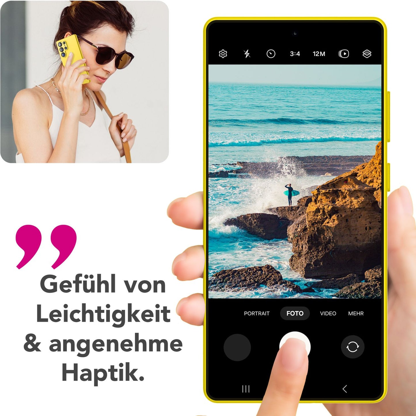 NALIA Silikonhülle für Samsung Galaxy S25 Ultra – Kameraschutz & Innenfutter – PHOENIX (Soft-Touch Case) – Marke aus Berlin