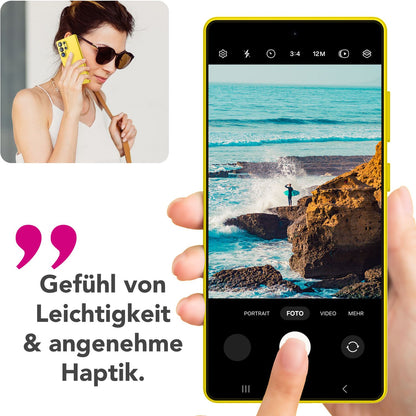 NALIA Silikonhülle für Samsung Galaxy S25 Ultra – Kameraschutz & Innenfutter – PHOENIX (Soft-Touch Case) – Marke aus Berlin