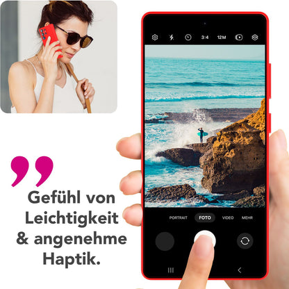 NALIA Silikonhülle für Samsung Galaxy S25 Ultra – Kameraschutz & Innenfutter – PHOENIX (Soft-Touch Case) – Marke aus Berlin