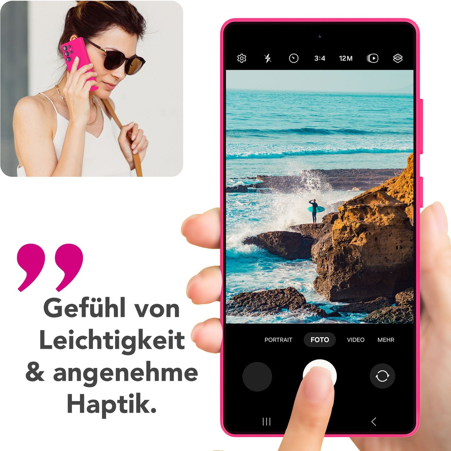 NALIA Silikonhülle für Samsung Galaxy S25 Ultra – Kameraschutz & Innenfutter – PHOENIX (Soft-Touch Case) – Marke aus Berlin