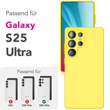 NALIA Silikonhülle für Samsung Galaxy S25 Ultra – Kameraschutz & Innenfutter – PHOENIX (Soft-Touch Case) – Marke aus Berlin