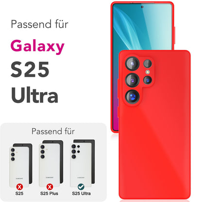 NALIA Silikonhülle für Samsung Galaxy S25 Ultra – Kameraschutz & Innenfutter – PHOENIX (Soft-Touch Case) – Marke aus Berlin