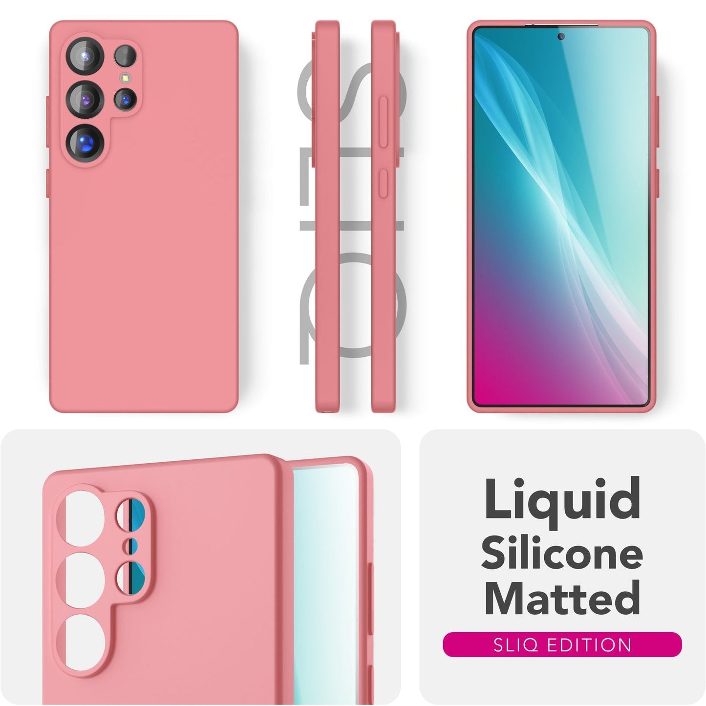 NALIA Silikonhülle für Samsung Galaxy S25 Ultra – Kameraschutz & Innenfutter – PHOENIX (Soft-Touch Case) – Marke aus Berlin
