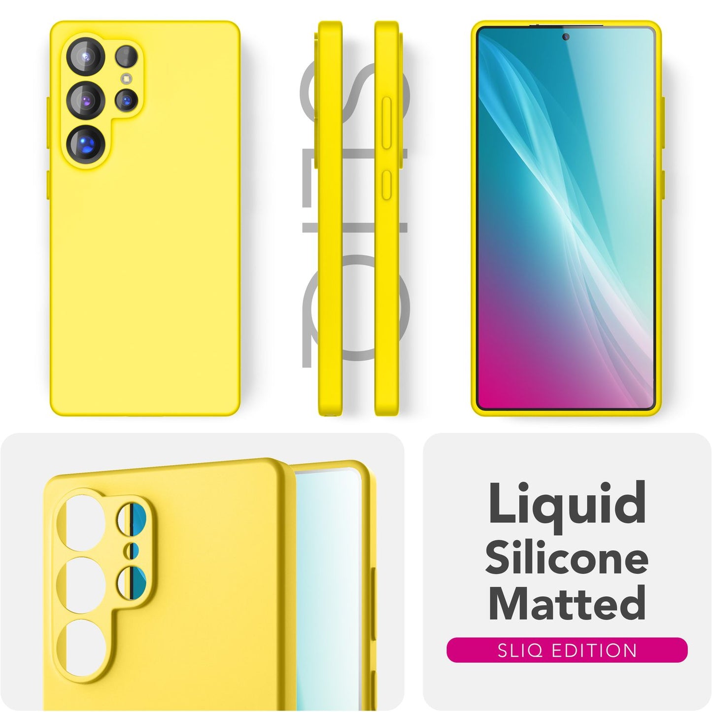 NALIA Silikonhülle für Samsung Galaxy S25 Ultra – Kameraschutz & Innenfutter – PHOENIX (Soft-Touch Case) – Marke aus Berlin