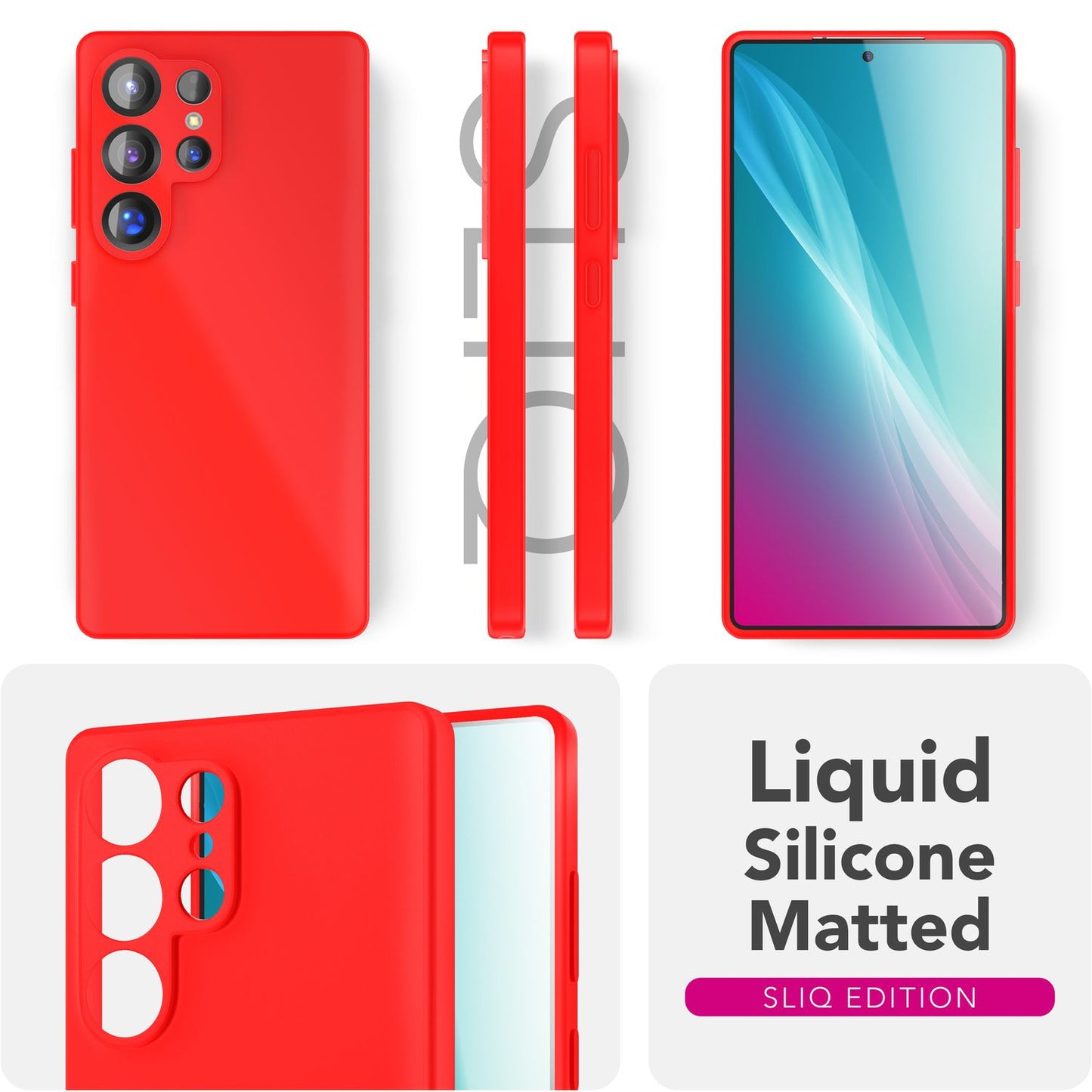 NALIA Silikonhülle für Samsung Galaxy S25 Ultra – Kameraschutz & Innenfutter – PHOENIX (Soft-Touch Case) – Marke aus Berlin