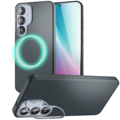 NALIA Magnet Hardcase für Samsung Galaxy S25 – Faltbarer Kamera-Stand – OVERLAND (Schutzhülle Matt & MagSafe Kompatibel) – Marke aus Berlin