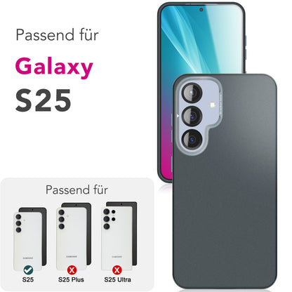 NALIA Magnet Hardcase für Samsung Galaxy S25 – Faltbarer Kamera-Stand – OVERLAND (Schutzhülle Matt & MagSafe Kompatibel) – Marke aus Berlin