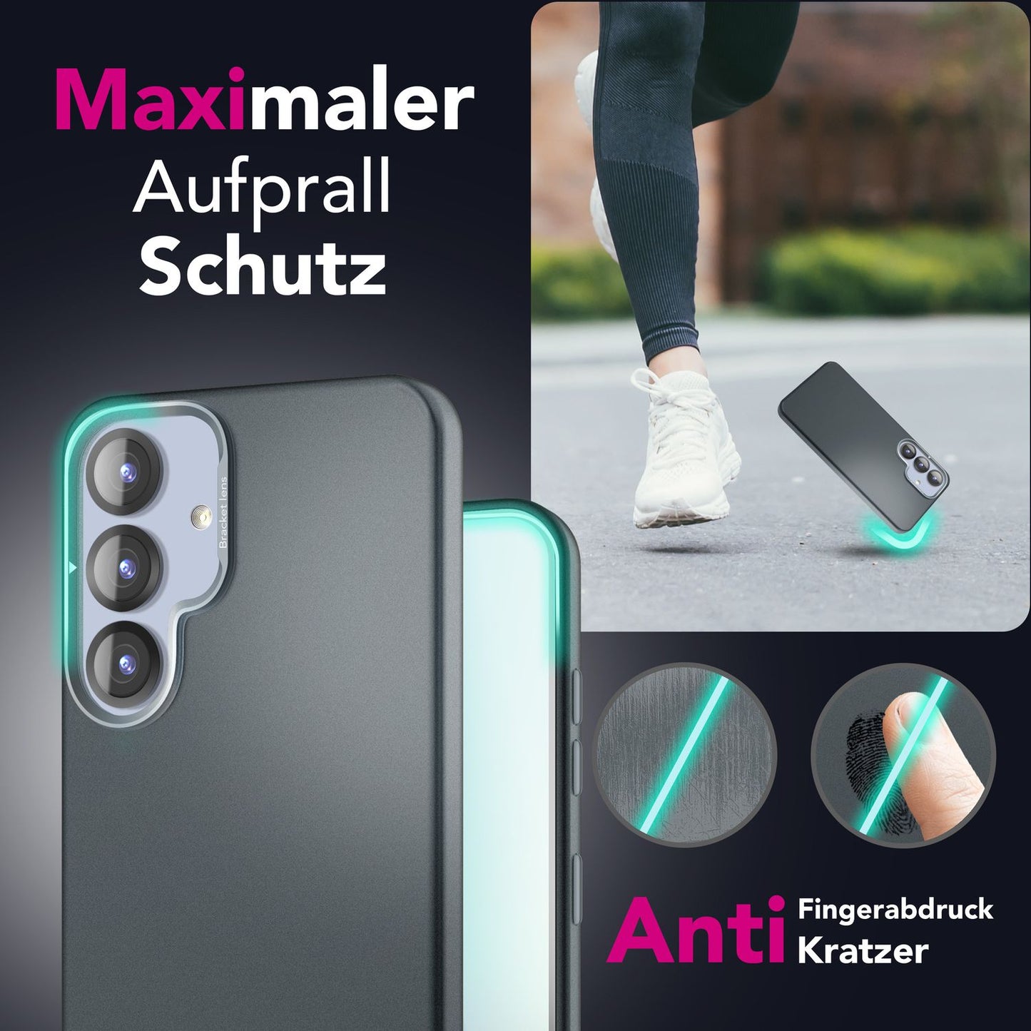 NALIA Magnet Hardcase für Samsung Galaxy S25 Plus – Faltbarer Kamera-Stand – OVERLAND (Schutzhülle Matt & MagSafe Kompatibel) – Marke aus Berlin