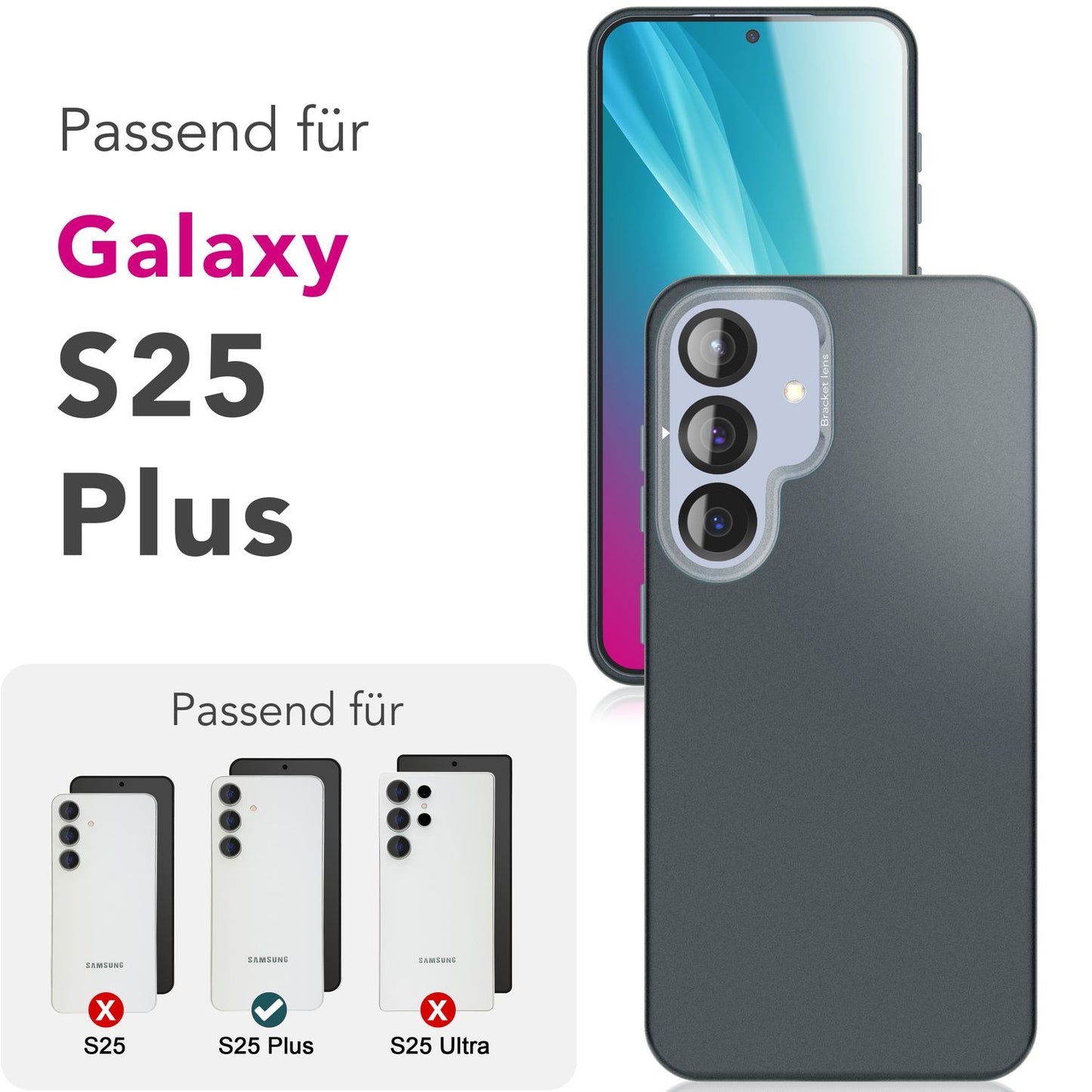NALIA Magnet Hardcase für Samsung Galaxy S25 Plus – Faltbarer Kamera-Stand – OVERLAND (Schutzhülle Matt & MagSafe Kompatibel) – Marke aus Berlin
