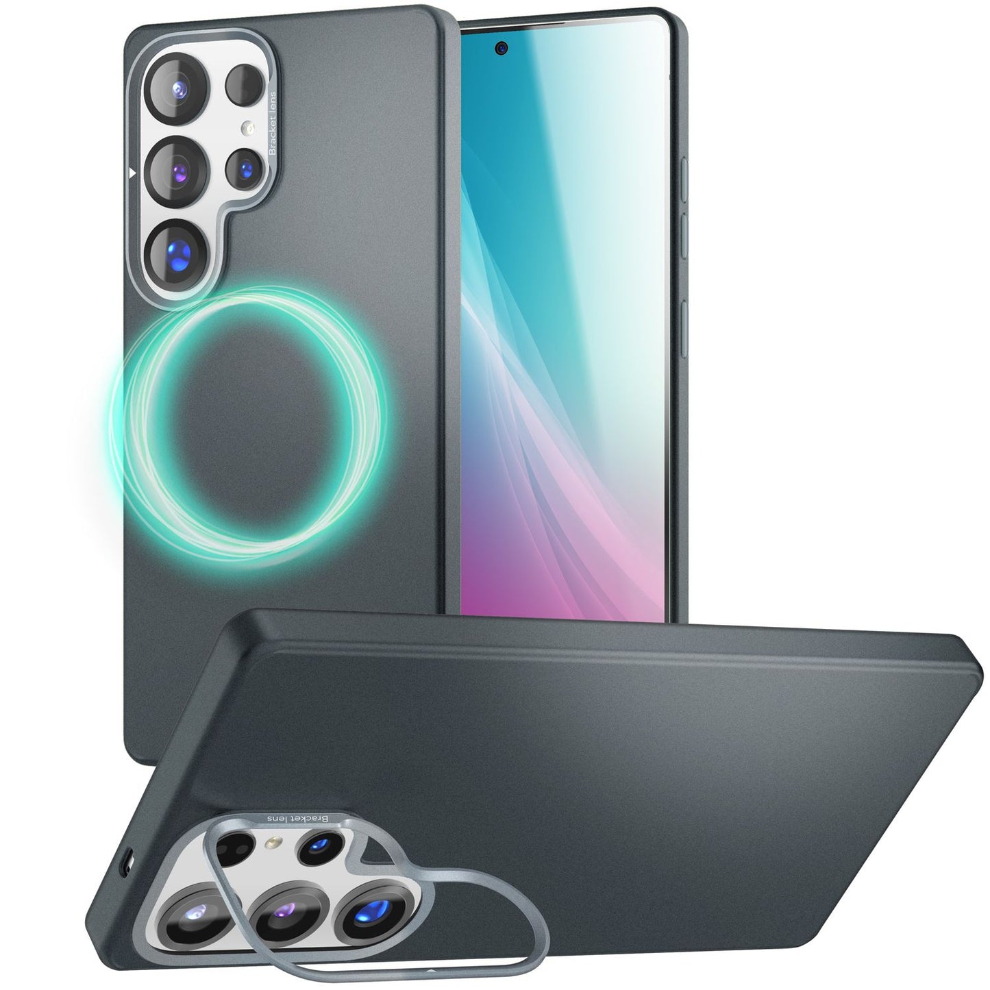 NALIA Magnet Hardcase für Samsung Galaxy S25 Ultra – Faltbarer Kamera-Stand – OVERLAND (Schutzhülle Matt & MagSafe Kompatibel) – Marke aus Berlin