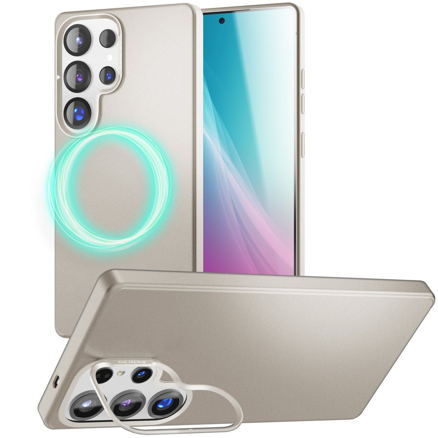 NALIA Magnet Hardcase für Samsung Galaxy S25 Ultra – Faltbarer Kamera-Stand – OVERLAND (Schutzhülle Matt & MagSafe Kompatibel) – Marke aus Berlin