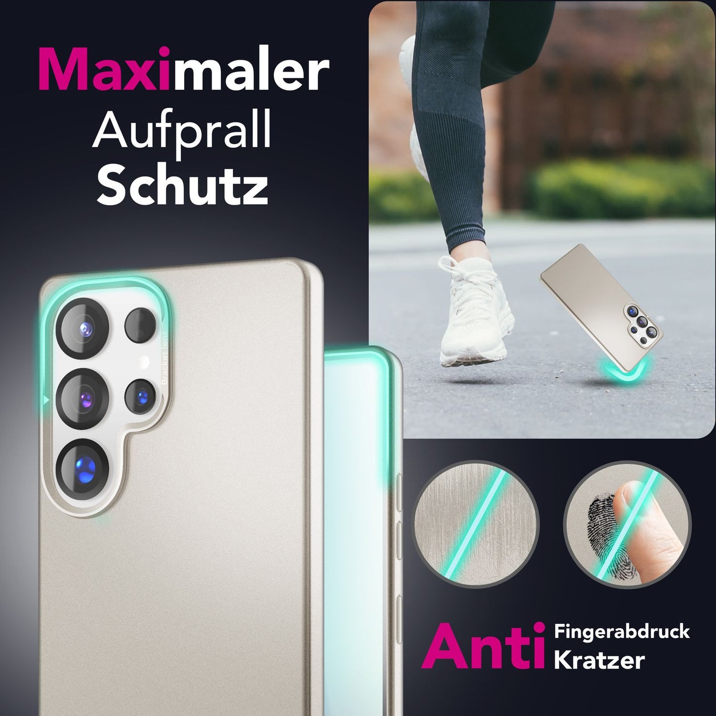 NALIA Magnet Hardcase für Samsung Galaxy S25 Ultra – Faltbarer Kamera-Stand – OVERLAND (Schutzhülle Matt & MagSafe Kompatibel) – Marke aus Berlin
