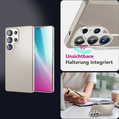 NALIA Magnet Hardcase für Samsung Galaxy S25 Ultra – Faltbarer Kamera-Stand – OVERLAND (Schutzhülle Matt & MagSafe Kompatibel) – Marke aus Berlin