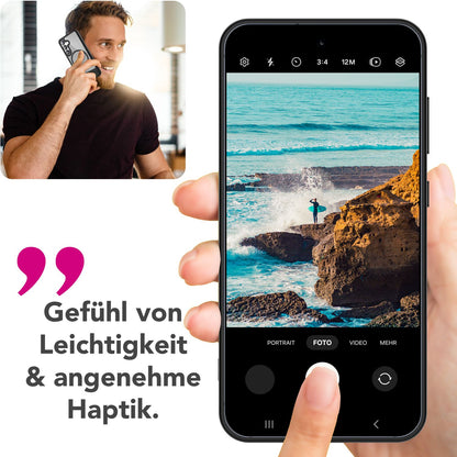 NALIA Magnet-Case für Samsung Galaxy S25 – Klappständer & Kameraschutz – TRITON (Matt-Transparent & Hybrid-Schutz) – Marke aus Berlin