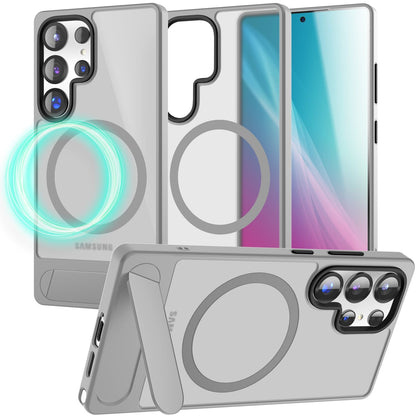 NALIA Magnet-Case für Samsung Galaxy S25 Ultra – Klappständer & Kameraschutz – TRITON (Matt-Transparent & Hybrid-Schutz) – Marke aus Berlin