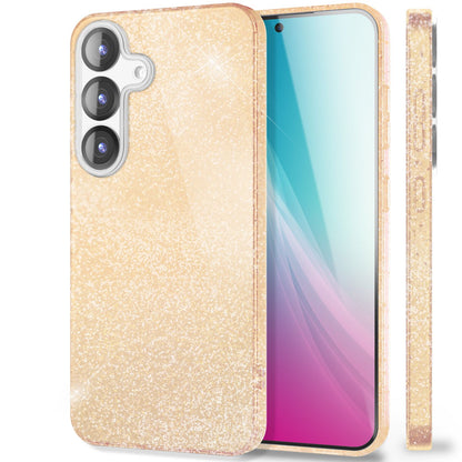 NALIA Glitzerhülle für Samsung Galaxy S25 – Funkelnder Glitzer-Look & Grip – SHINEPOP (Silikon Case) – Marke aus Berlin