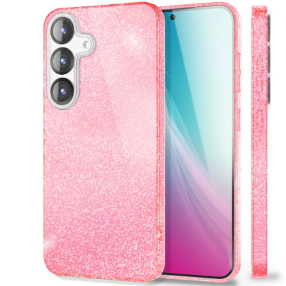NALIA Glitzerhülle für Samsung Galaxy S25 – Funkelnder Glitzer-Look & Grip – SHINEPOP (Silikon Case) – Marke aus Berlin