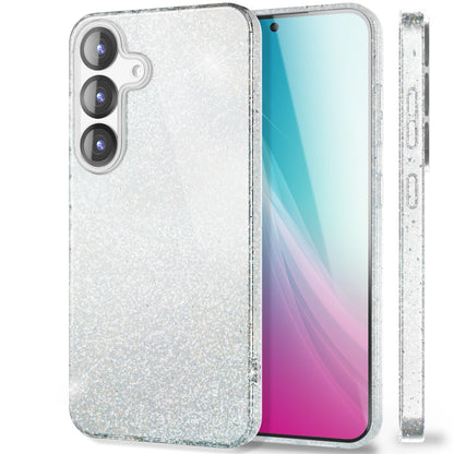 NALIA Glitzerhülle für Samsung Galaxy S25 – Funkelnder Glitzer-Look & Grip – SHINEPOP (Silikon Case) – Marke aus Berlin