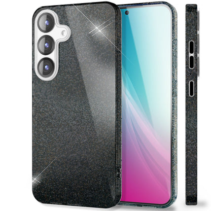 NALIA Glitzerhülle für Samsung Galaxy S25 Plus – Funkelnder Glitzer-Look & Grip – SHINEPOP (Silikon Case) – Marke aus Berlin