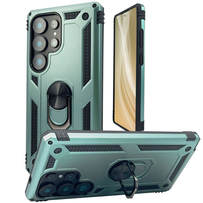 NALIA Panzerhülle für Samsung Galaxy S25 Ultra – Ring-Ständer 360° & Magnet-Halterung Kompatibel – RINGDEFEND (Stoßfestes Outdoor Case) – Marke aus Berlin