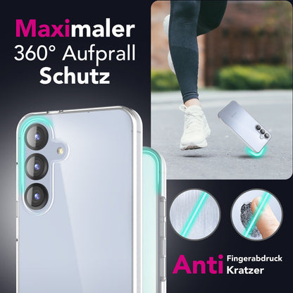 NALIA 360° Hülle für Samsung Galaxy S25 Plus – Vorne & Hinten Schutz – 360GUARD (Full-Body Case) – Marke aus Berlin