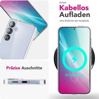 NALIA 360° Hülle für Samsung Galaxy S25 Plus – Vorne & Hinten Schutz – 360GUARD (Full-Body Case) – Marke aus Berlin