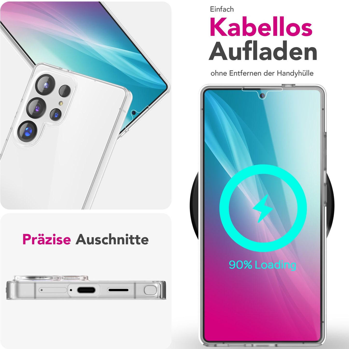 NALIA 360° Hülle für Samsung Galaxy S25 Ultra – Vorne & Hinten Schutz – 360GUARD (Full-Body Case) – Marke aus Berlin