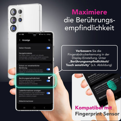 NALIA 360° Hülle für Samsung Galaxy S25 Ultra – Vorne & Hinten Schutz – 360GUARD (Full-Body Case) – Marke aus Berlin