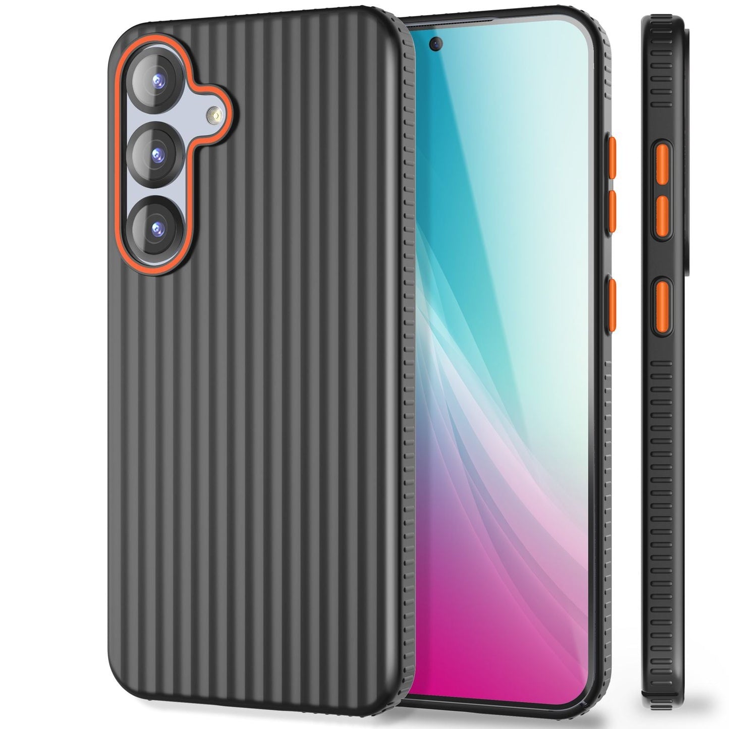 NALIA Matte Hardcase Hülle für Samsung Galaxy S25 – Anti-Fingerabdruck & Grip – NOVA (Strukturiertes Design) – Marke aus Berlin