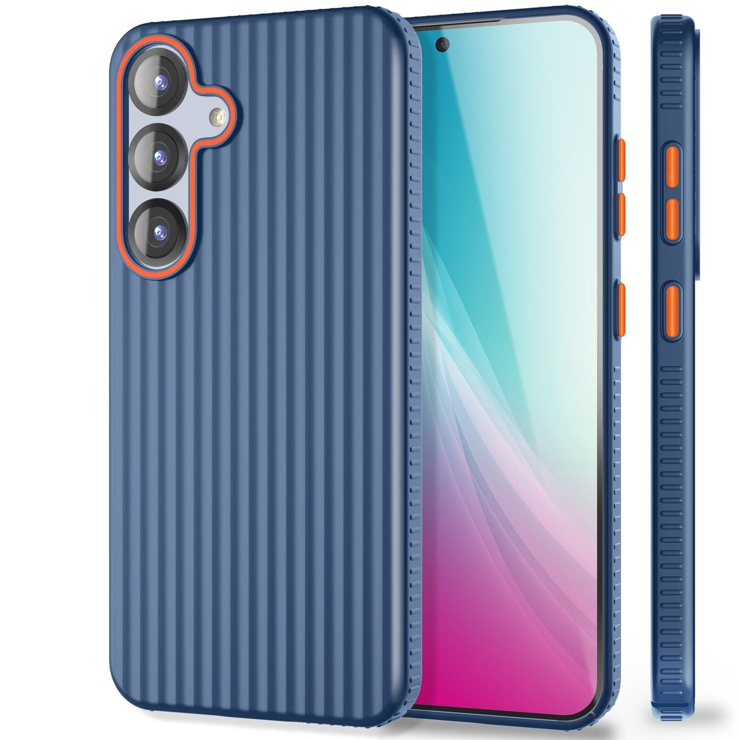 NALIA Matte Hardcase Hülle für Samsung Galaxy S25 – Anti-Fingerabdruck & Grip – NOVA (Strukturiertes Design) – Marke aus Berlin