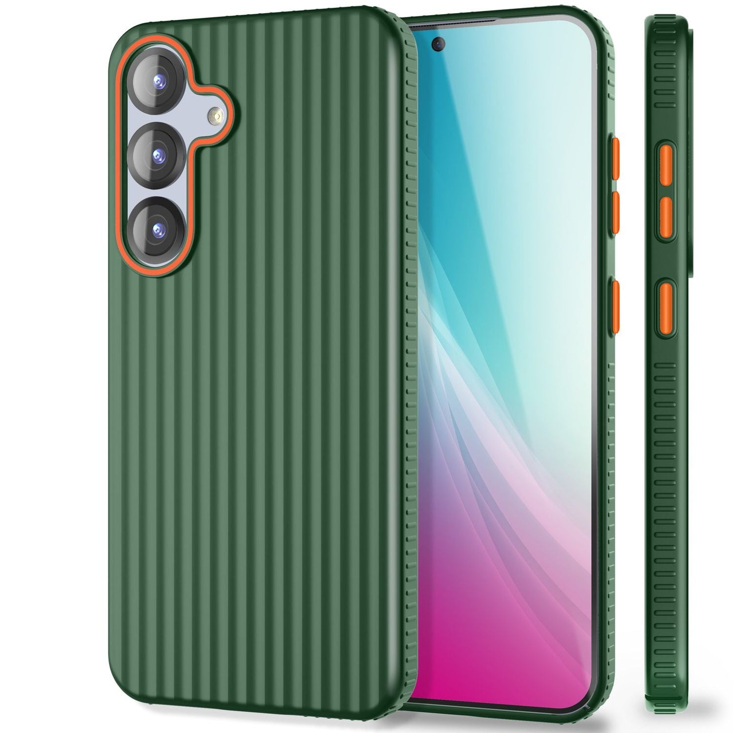 NALIA Matte Hardcase Hülle für Samsung Galaxy S25 – Anti-Fingerabdruck & Grip – NOVA (Strukturiertes Design) – Marke aus Berlin