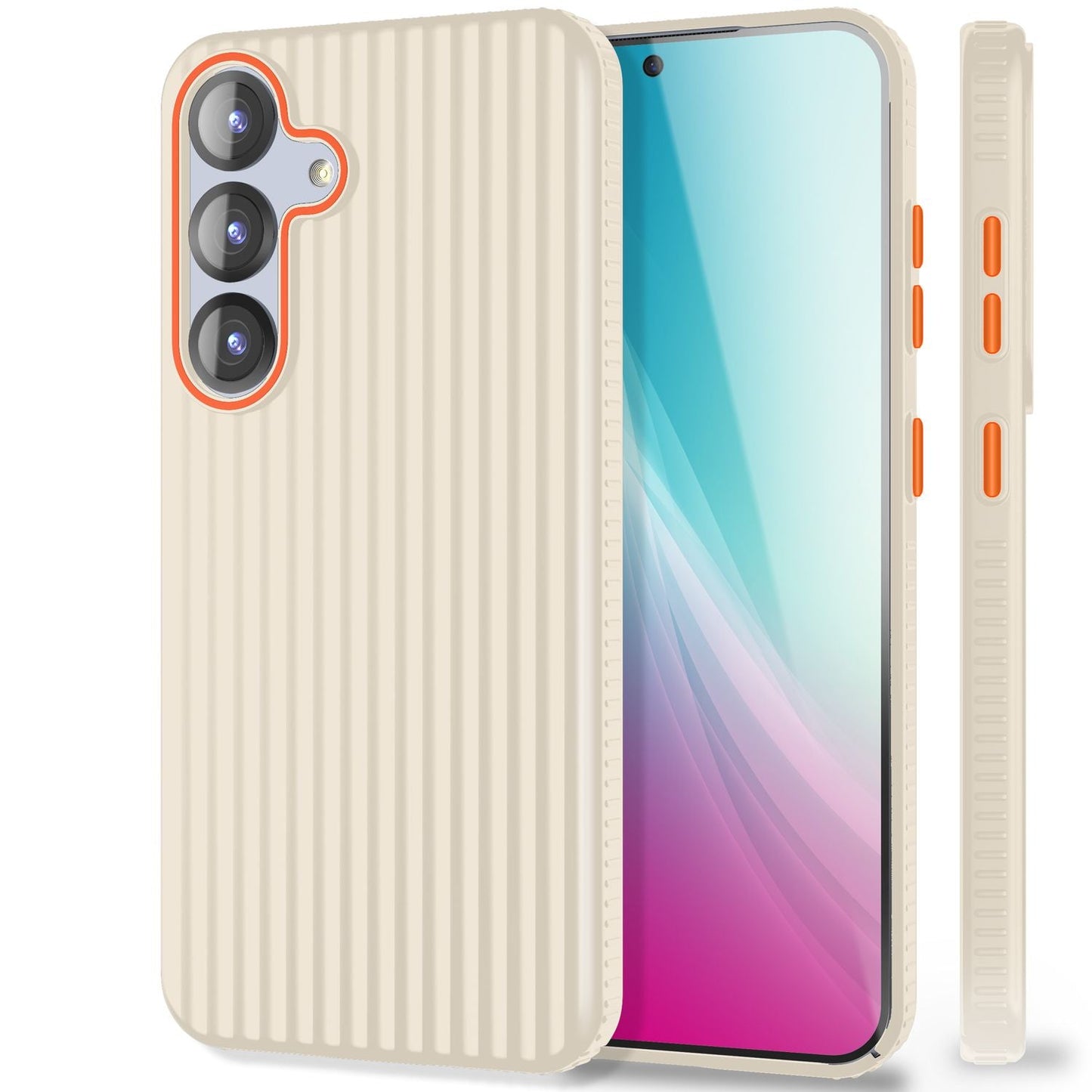NALIA Matte Hardcase Hülle für Samsung Galaxy S25 – Anti-Fingerabdruck & Grip – NOVA (Strukturiertes Design) – Marke aus Berlin