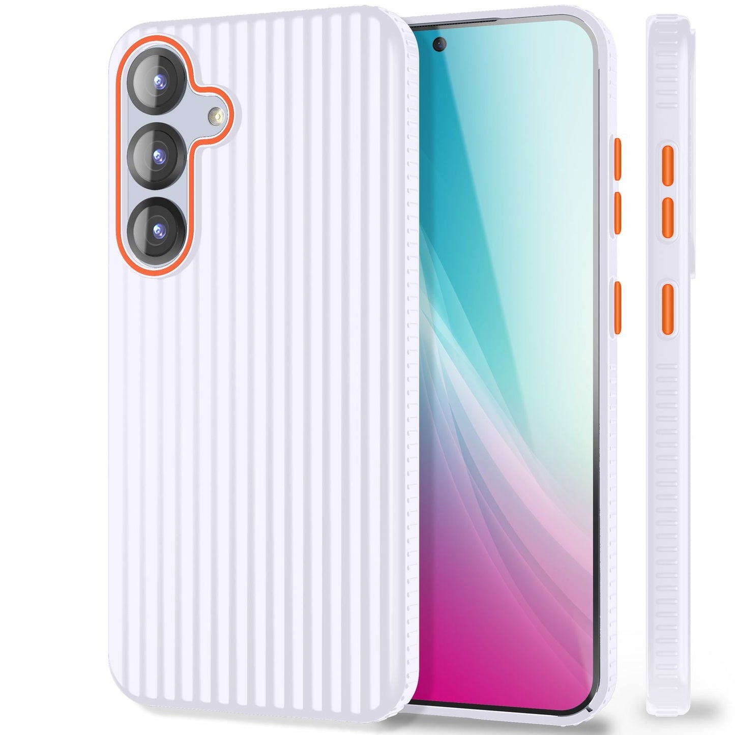 NALIA Matte Hardcase Hülle für Samsung Galaxy S25 – Anti-Fingerabdruck & Grip – NOVA (Strukturiertes Design) – Marke aus Berlin