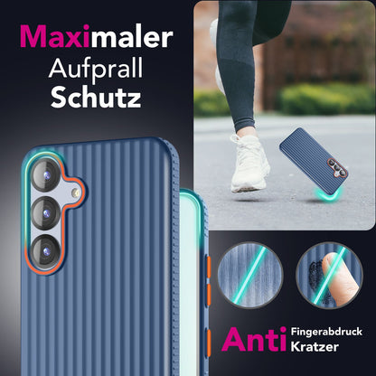 NALIA Matte Hardcase Hülle für Samsung Galaxy S25 – Anti-Fingerabdruck & Grip – NOVA (Strukturiertes Design) – Marke aus Berlin