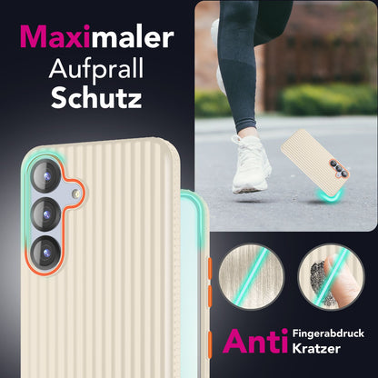 NALIA Matte Hardcase Hülle für Samsung Galaxy S25 – Anti-Fingerabdruck & Grip – NOVA (Strukturiertes Design) – Marke aus Berlin