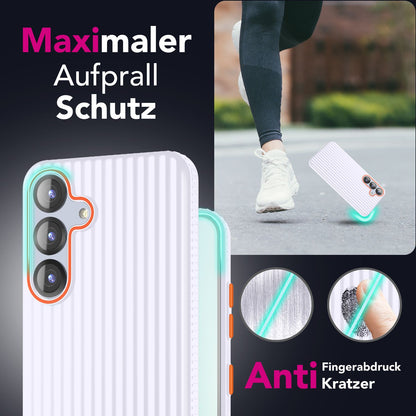 NALIA Matte Hardcase Hülle für Samsung Galaxy S25 – Anti-Fingerabdruck & Grip – NOVA (Strukturiertes Design) – Marke aus Berlin