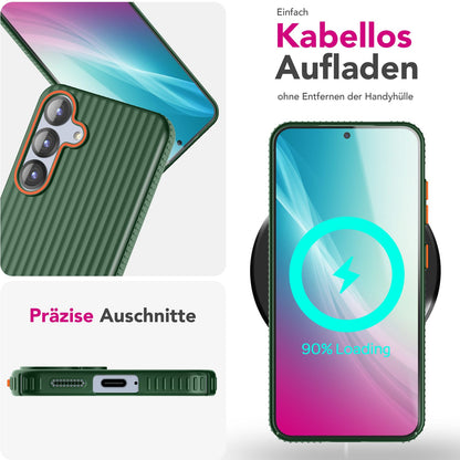 NALIA Matte Hardcase Hülle für Samsung Galaxy S25 – Anti-Fingerabdruck & Grip – NOVA (Strukturiertes Design) – Marke aus Berlin