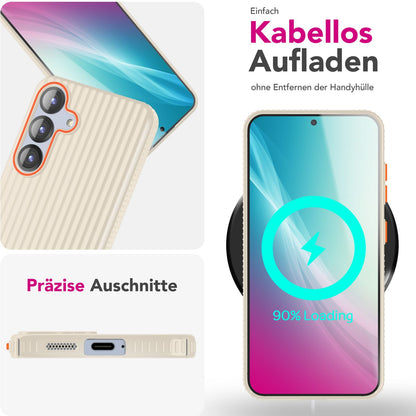 NALIA Matte Hardcase Hülle für Samsung Galaxy S25 – Anti-Fingerabdruck & Grip – NOVA (Strukturiertes Design) – Marke aus Berlin