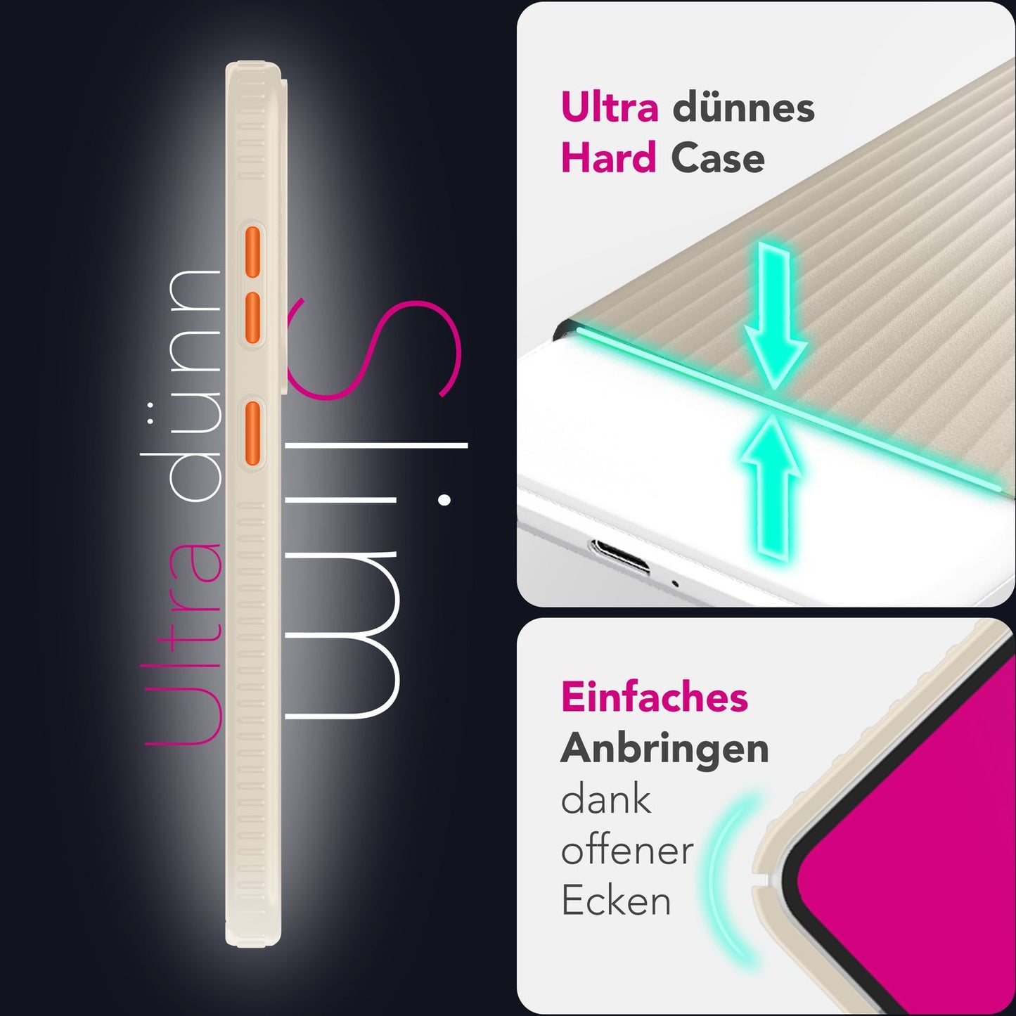 NALIA Matte Hardcase Hülle für Samsung Galaxy S25 – Anti-Fingerabdruck & Grip – NOVA (Strukturiertes Design) – Marke aus Berlin