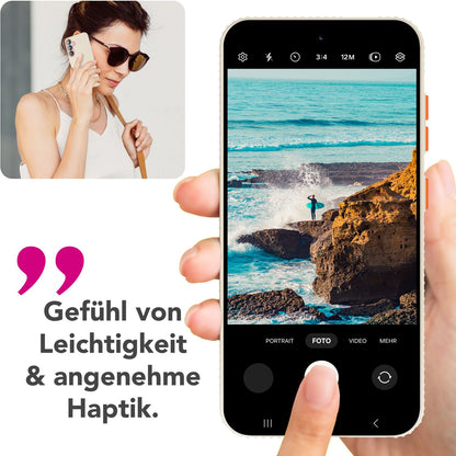 NALIA Matte Hardcase Hülle für Samsung Galaxy S25 – Anti-Fingerabdruck & Grip – NOVA (Strukturiertes Design) – Marke aus Berlin